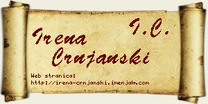 Irena Crnjanski vizit kartica
